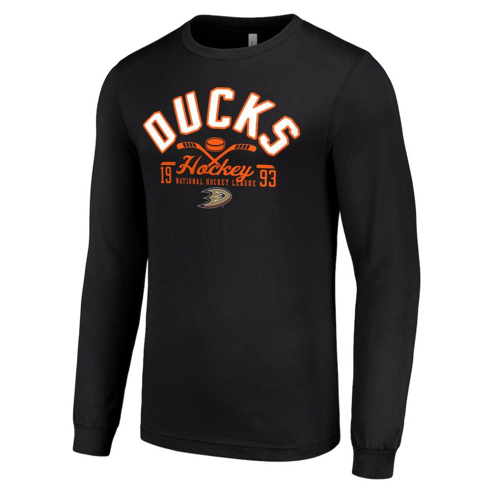 Anaheim Ducks - Starter Puck Long Sleeve T-Shirt Black