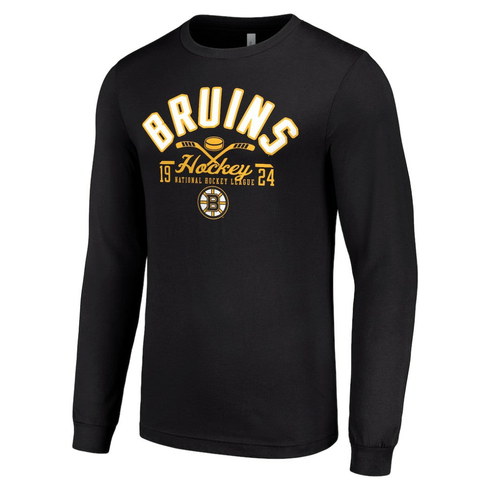 Boston Bruins Starter Puck Long Sleeve T-Shirt Black