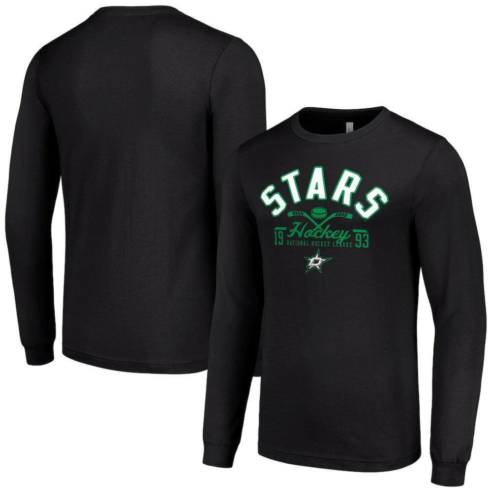 Dallas Stars - Starter Puck Long Sleeve T-Shirt Black