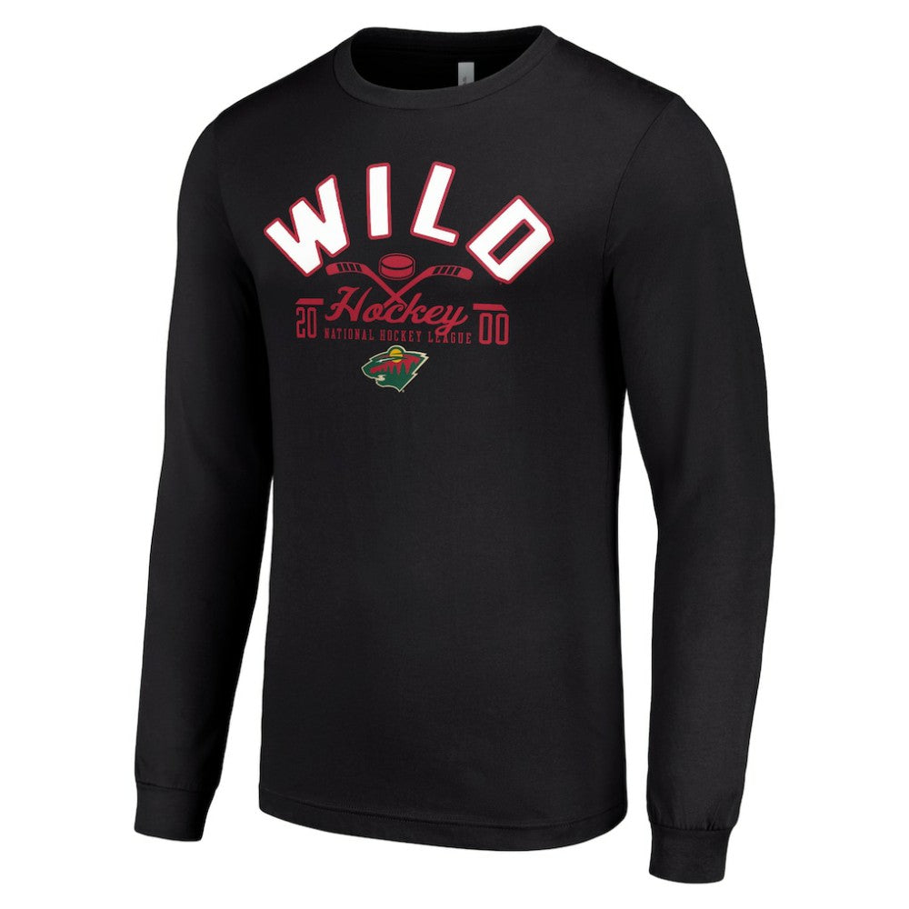 Minnesota Wild - Starter Puck Long Sleeve T-Shirt Black