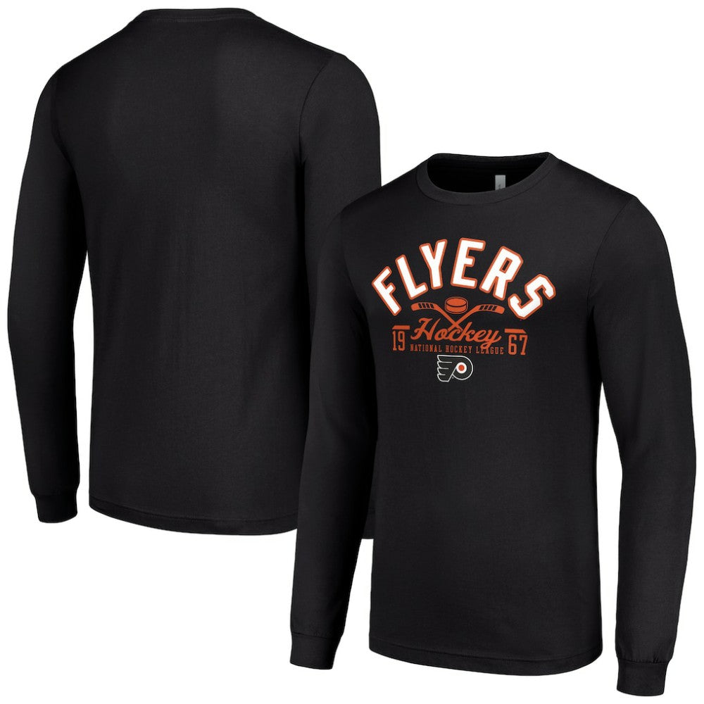 Philadelphia Flyers - Starter Puck Long Sleeve T-Shirt Black