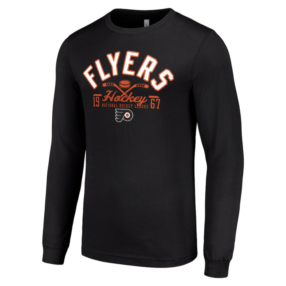 Philadelphia Flyers - Starter Puck Long Sleeve T-Shirt Black