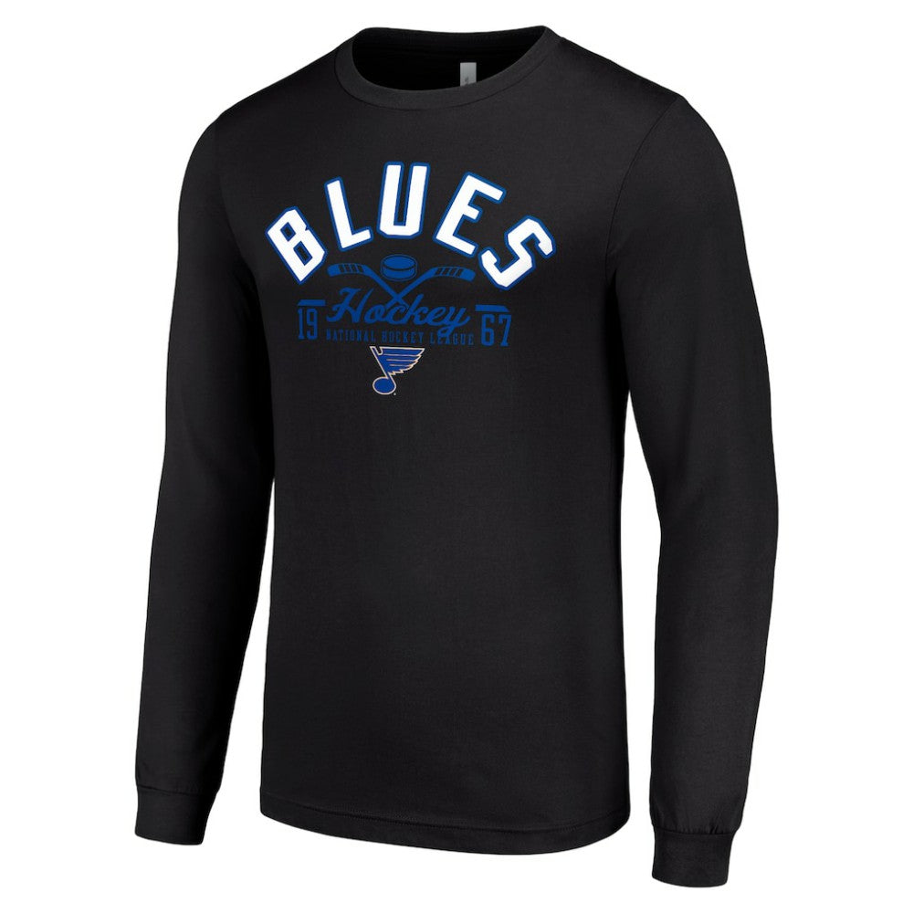 St. Louis Blues - Starter Puck Long Sleeve T-Shirt Black
