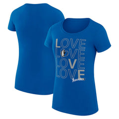 NBA - Dallas Mavericks G-III 4Her by Carl Banks Women's Super-Slim Fit Lightweight Basketball Love T-Shirt - Royal