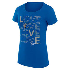 NBA - Dallas Mavericks G-III 4Her by Carl Banks Women's Super-Slim Fit Lightweight Basketball Love T-Shirt - Royal