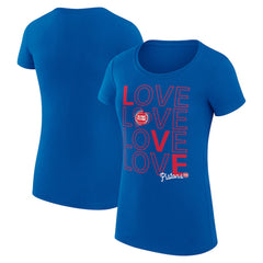 NBA - Detroit Pistons G-III 4Her by Carl Banks Women's Super-Slim Fit Lightweight Basketball Love T-Shirt - Royal