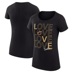NBA - Cleveland Cavaliers G-III 4Her by Carl Banks Women's Super-Slim Fit Lightweight Basketball Love T-Shirt - Black