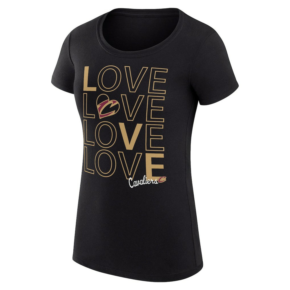 NBA - Cleveland Cavaliers G-III 4Her by Carl Banks Women's Super-Slim Fit Lightweight Basketball Love T-Shirt - Black
