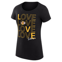 NBA - Los Angeles Lakers G-III 4Her by Carl Banks Women's Super-Slim Fit Lightweight Basketball Love T-Shirt - Black