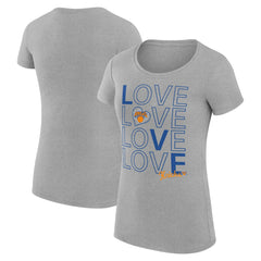 NBA - New York Knicks G-III 4Her by Carl Banks Women's Super-Slim Fit Lightweight Basketball Love T-Shirt - Heather Gray