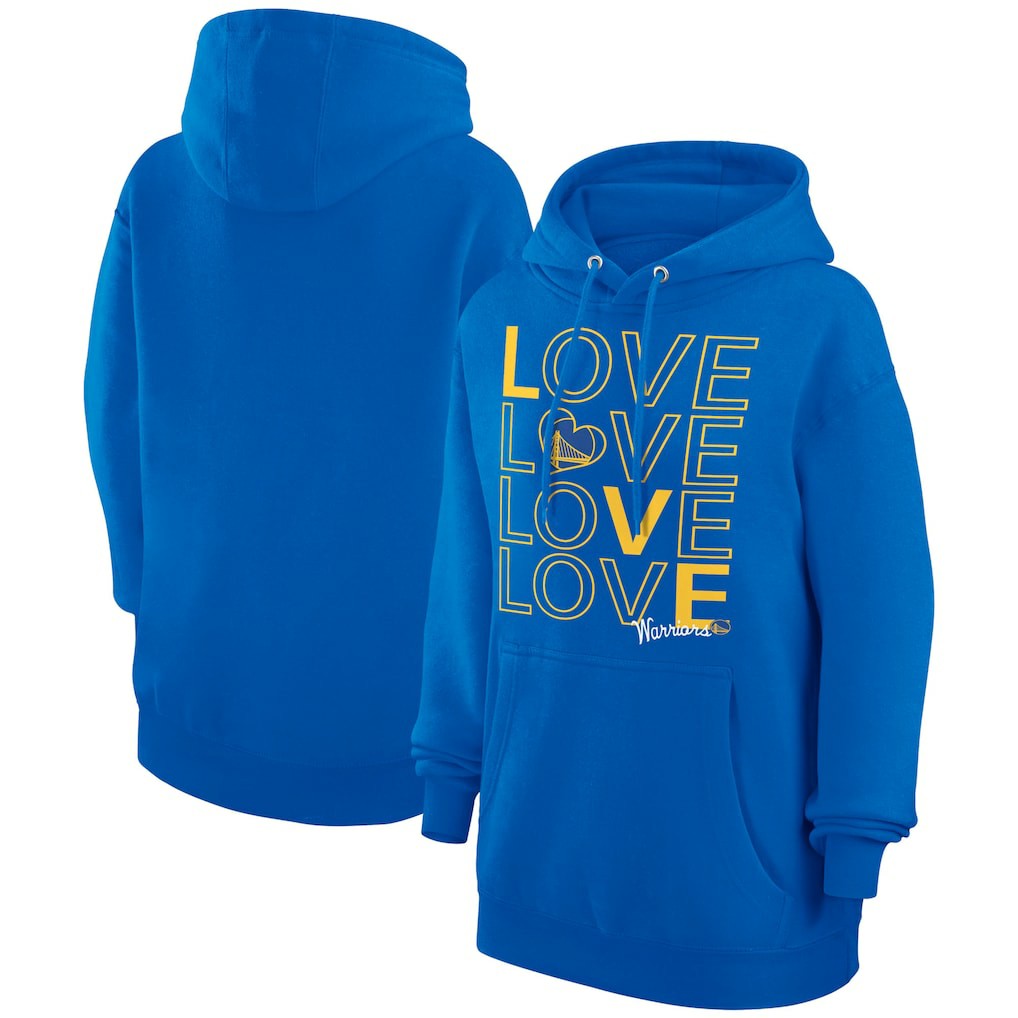 NBA - Golden State Warriors G-III 4Her by Carl Banks Women's Basketball Love Fleece Pullover Hoodie - Royal