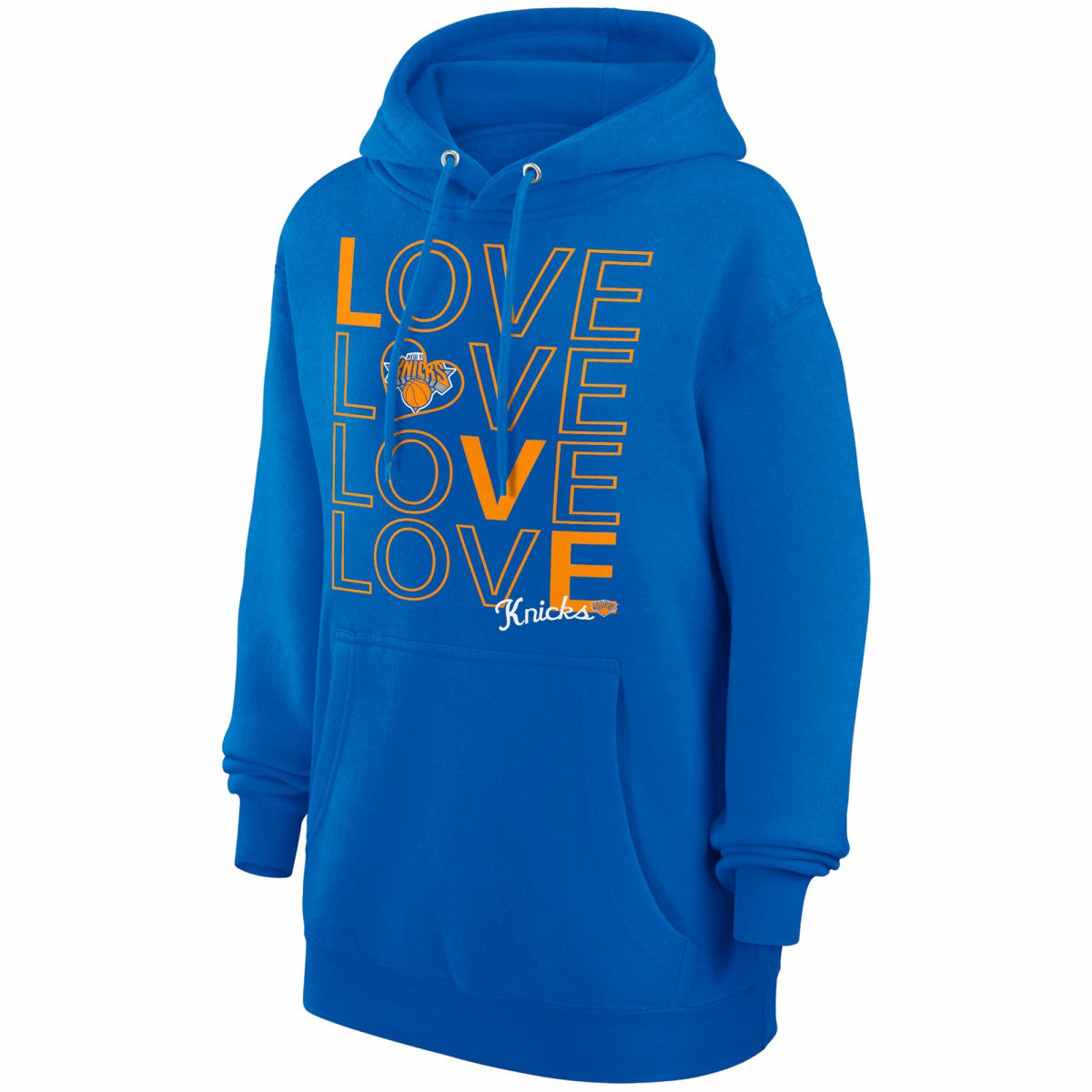NBA - New York Knicks G-III 4Her by Carl Banks Women's Basketball Love Fleece Pullover Hoodie - Blue