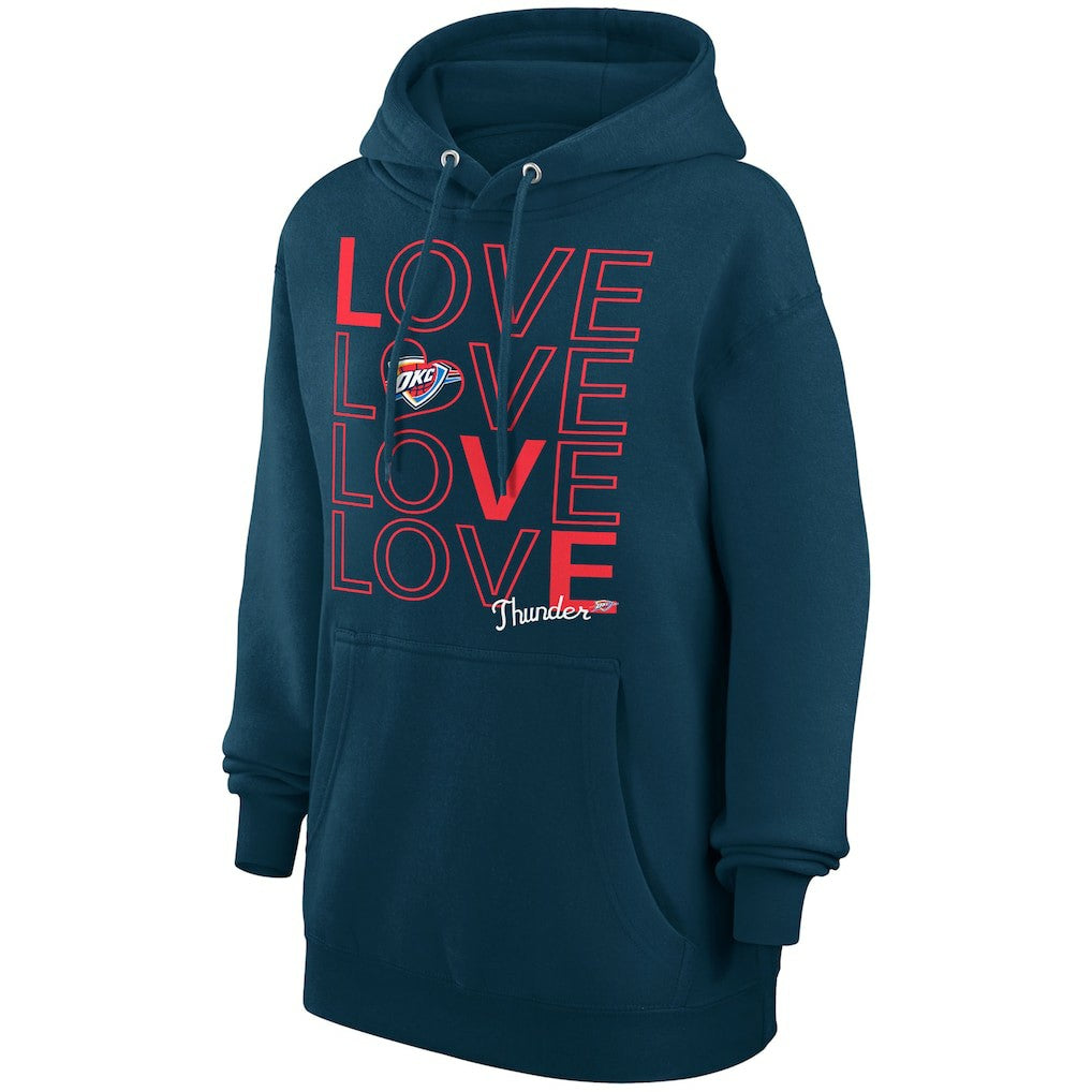 NBA - Oklahoma City Thunder G-III 4Her by Carl Banks Women's Basketball Love Fleece Pullover Hoodie - Navy