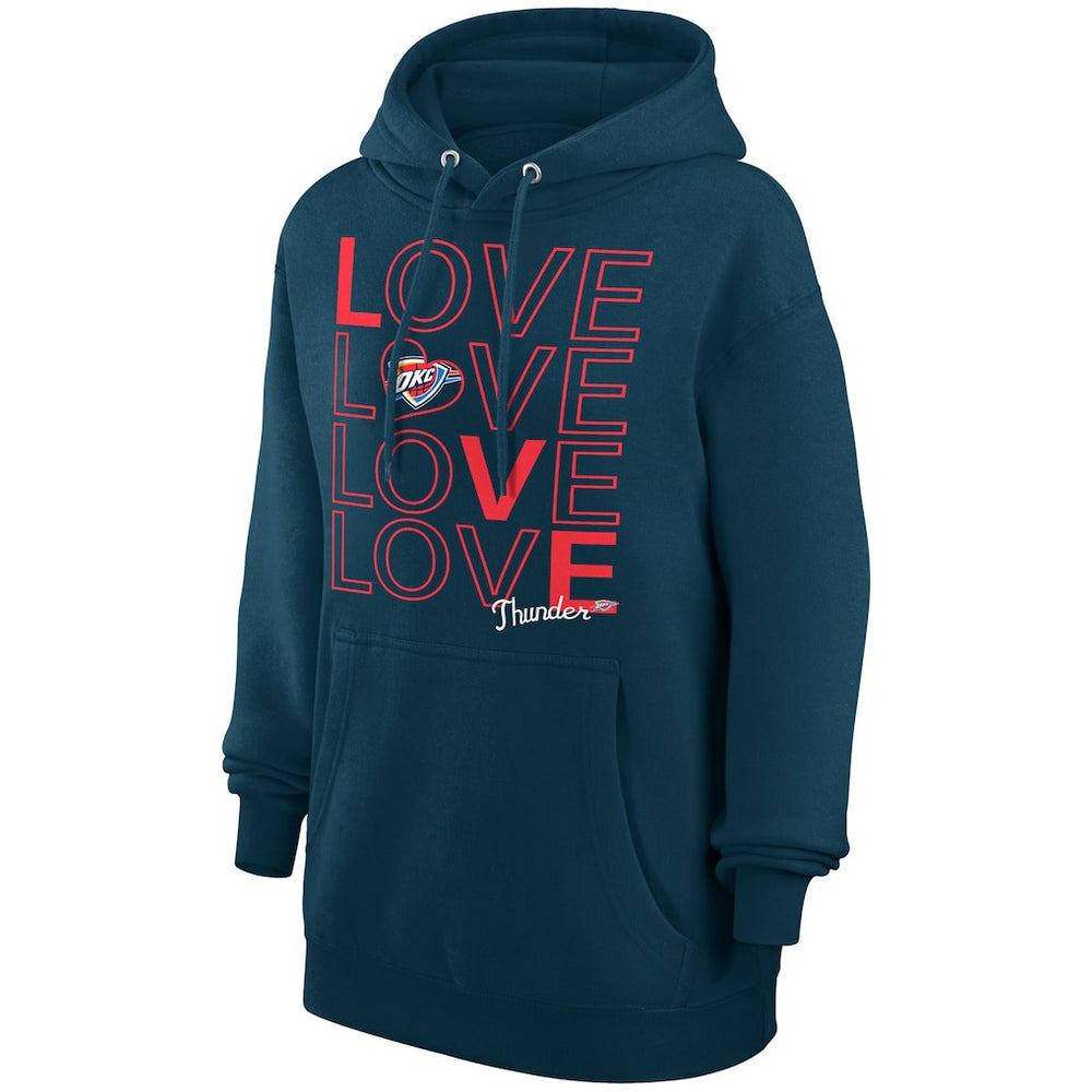 NBA - Oklahoma City Thunder G-III 4Her by Carl Banks Women's Basketball Love Fleece Pullover Hoodie - Navy