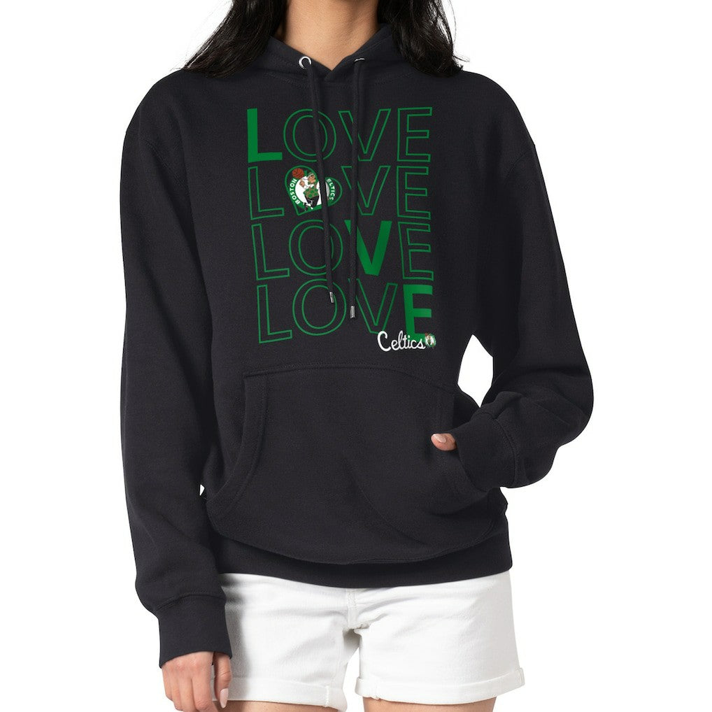 NBA - Boston Celtics G-III 4Her by Carl Banks Women's Basketball Love Fleece Pullover Hoodie - Black