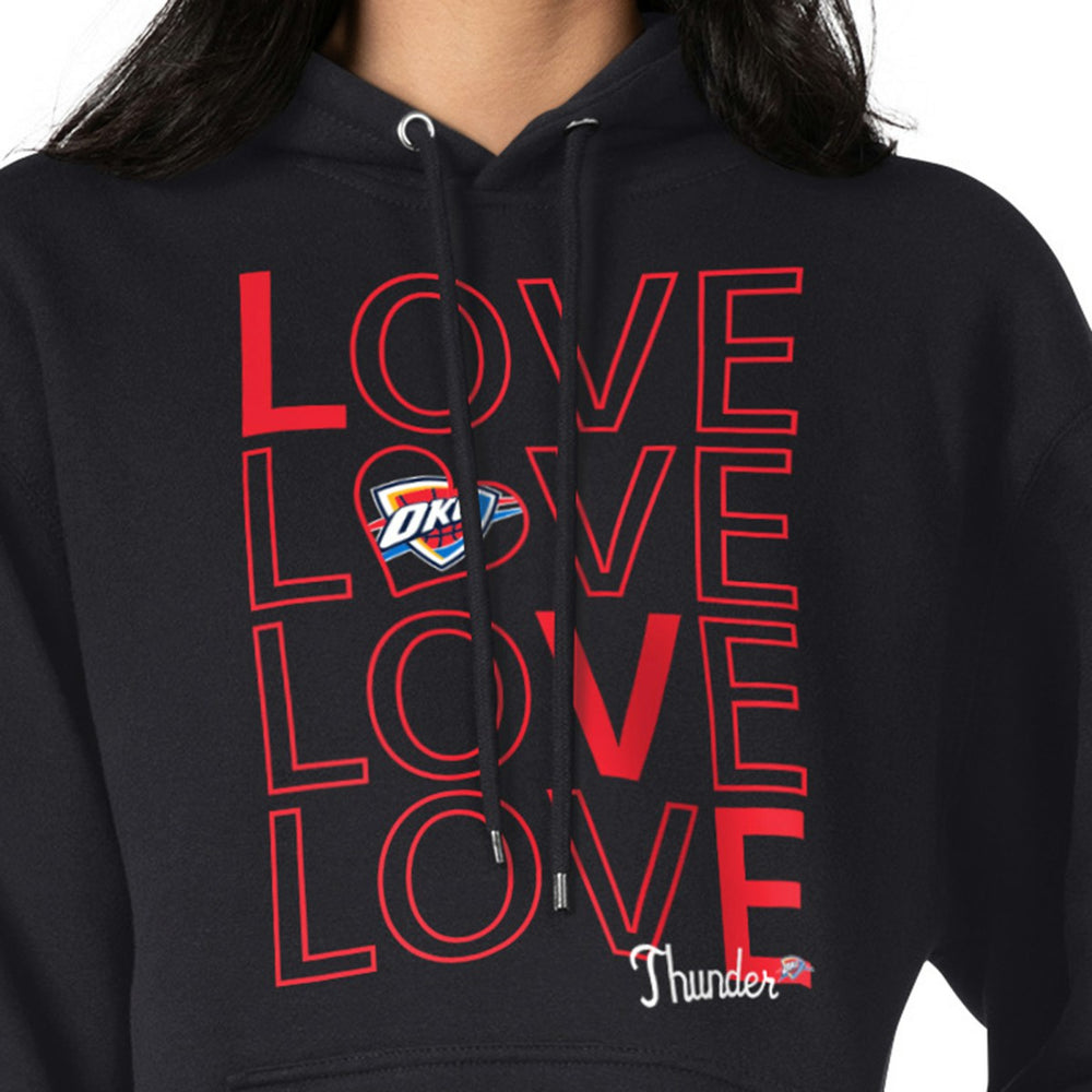 NBA - Oklahoma City Thunder G-III 4Her by Carl Banks Women's Basketball Love Fleece Pullover Hoodie - Black