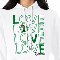 NBA - Boston Celtics G-III 4Her by Carl Banks Women's Basketball Love Fleece Pullover Hoodie - White