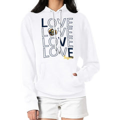 NBA - Denver Nuggets G-III 4Her by Carl Banks Women's Basketball Love Fleece Pullover Hoodie - White