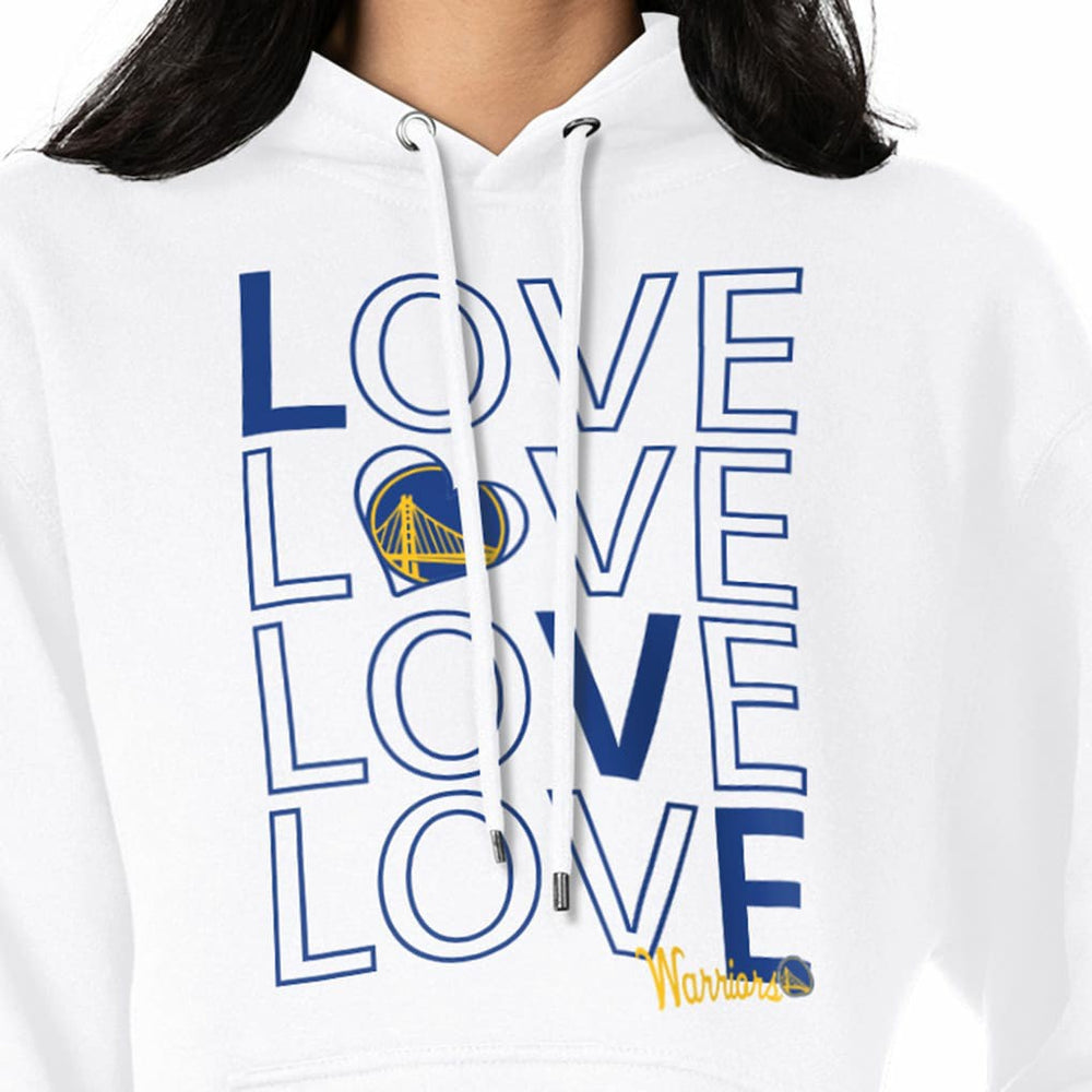 NBA - Golden State Warriors G-III 4Her by Carl Banks Women's Basketball Love Fleece Pullover Hoodie - White