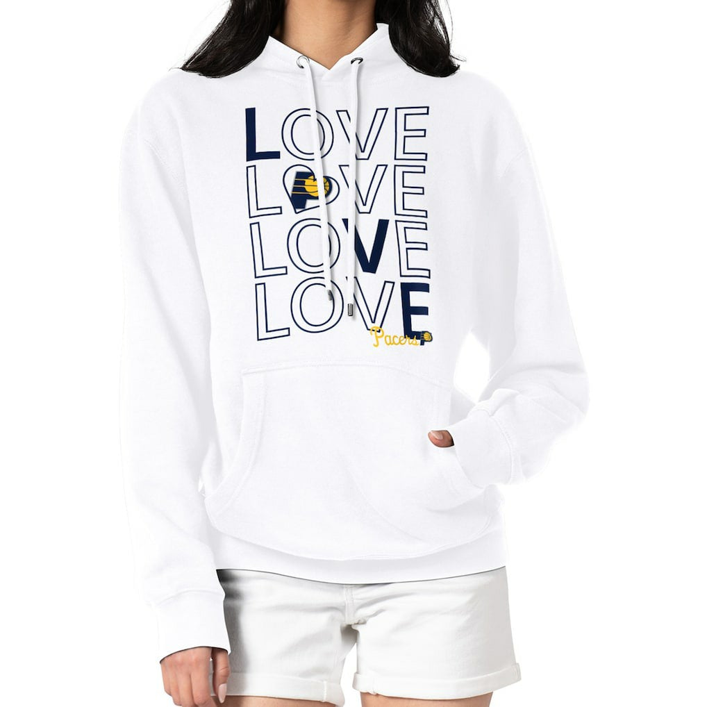 NBA - Indiana Pacers G-III 4Her by Carl Banks Women's Basketball Love Fleece Pullover Hoodie - White