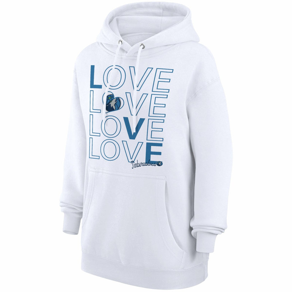 NBA - Minnesota Timberwolves G-III 4Her by Carl Banks Women's Basketball Love Fleece Pullover Hoodie - White