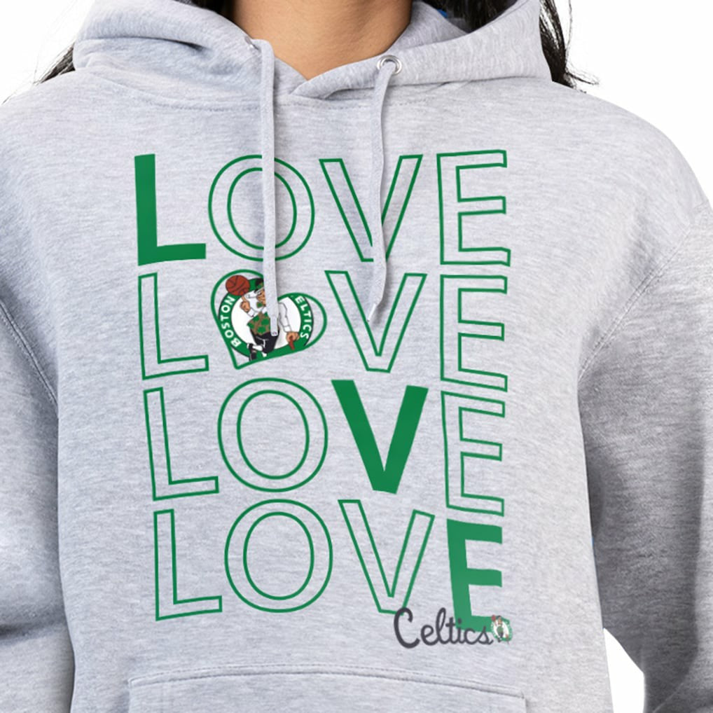 NBA - Boston Celtics G-III 4Her by Carl Banks Women's Basketball Love Fleece Pullover Hoodie - Heather Gray