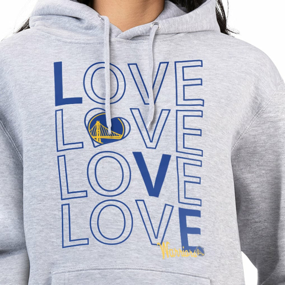 NBA - Golden State Warriors G-III 4Her by Carl Banks Women's Basketball Love Fleece Pullover Hoodie - Heather Gray