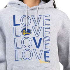 NBA - Golden State Warriors G-III 4Her by Carl Banks Women's Basketball Love Fleece Pullover Hoodie - Heather Gray