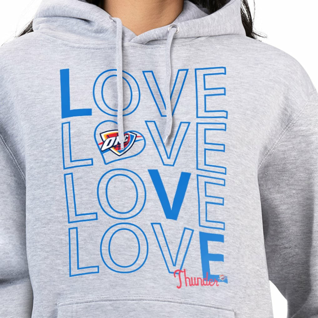 NBA - Oklahoma City Thunder G-III 4Her by Carl Banks Women's Basketball Love Fleece Pullover Hoodie - Heather Gray