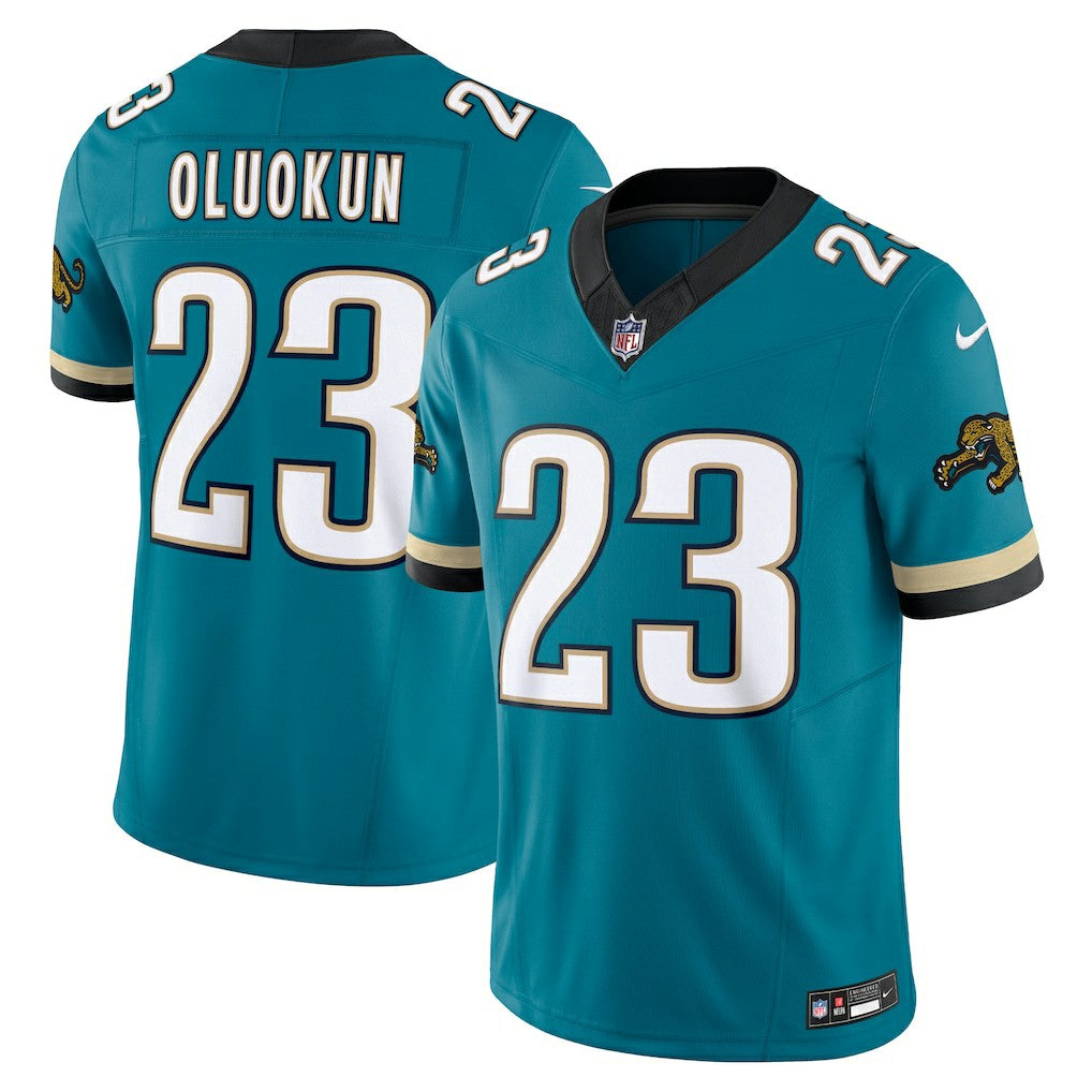 Foye Oluokun Jacksonville Jaguars Prowler Throwback Vapor F.U.S.E. Limited Jersey Teal - Nike