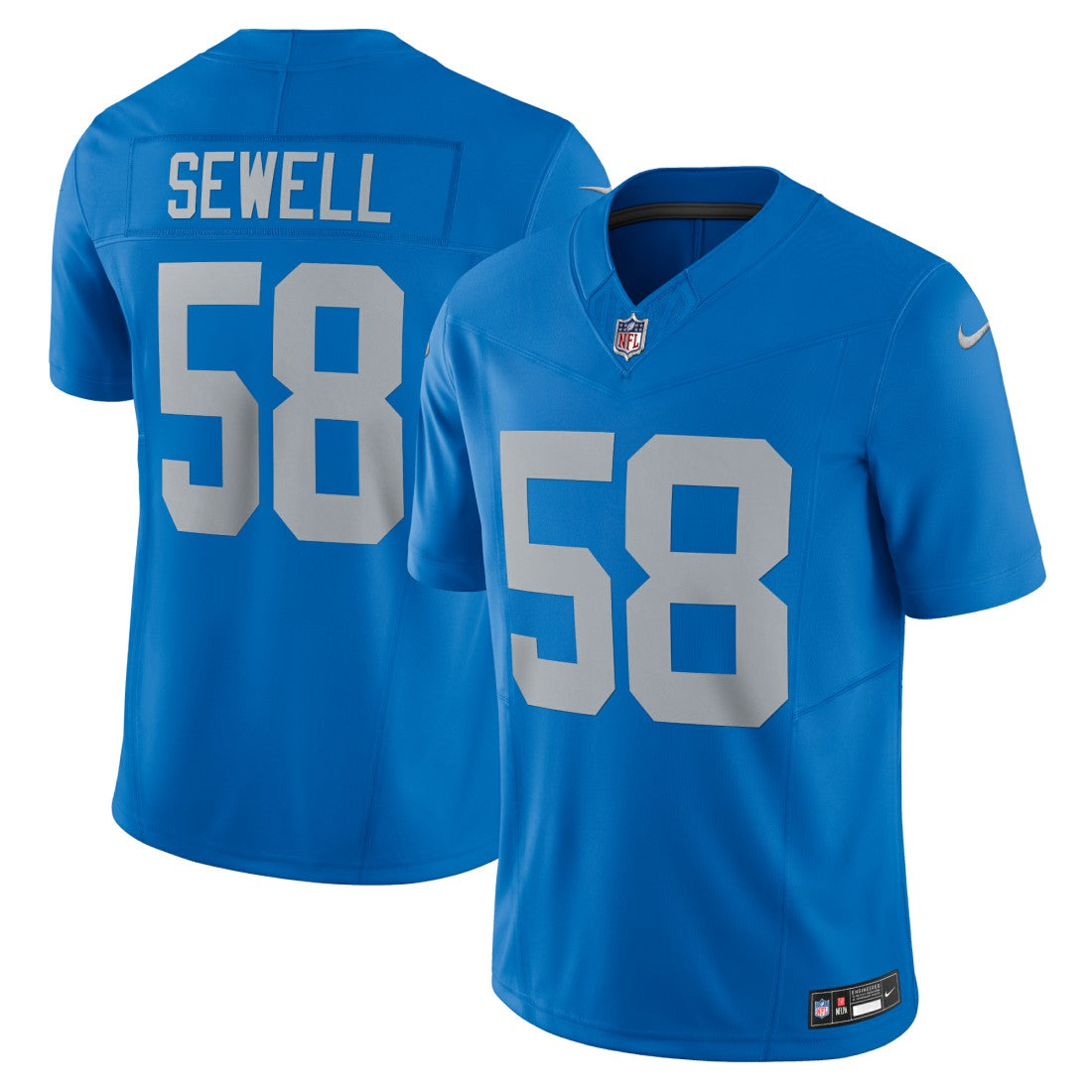 Penei Sewell Detroit Lions Vapor F.U.S.E. Alternate Limited Jersey - Blue | NFL Jerseys