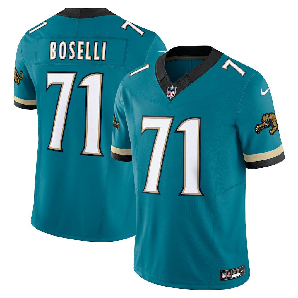 Tony Boselli Jacksonville Jaguars Prowler Throwback Vapor F.U.S.E. Limited Retired Player Jersey - Teal | NFL Jerseys