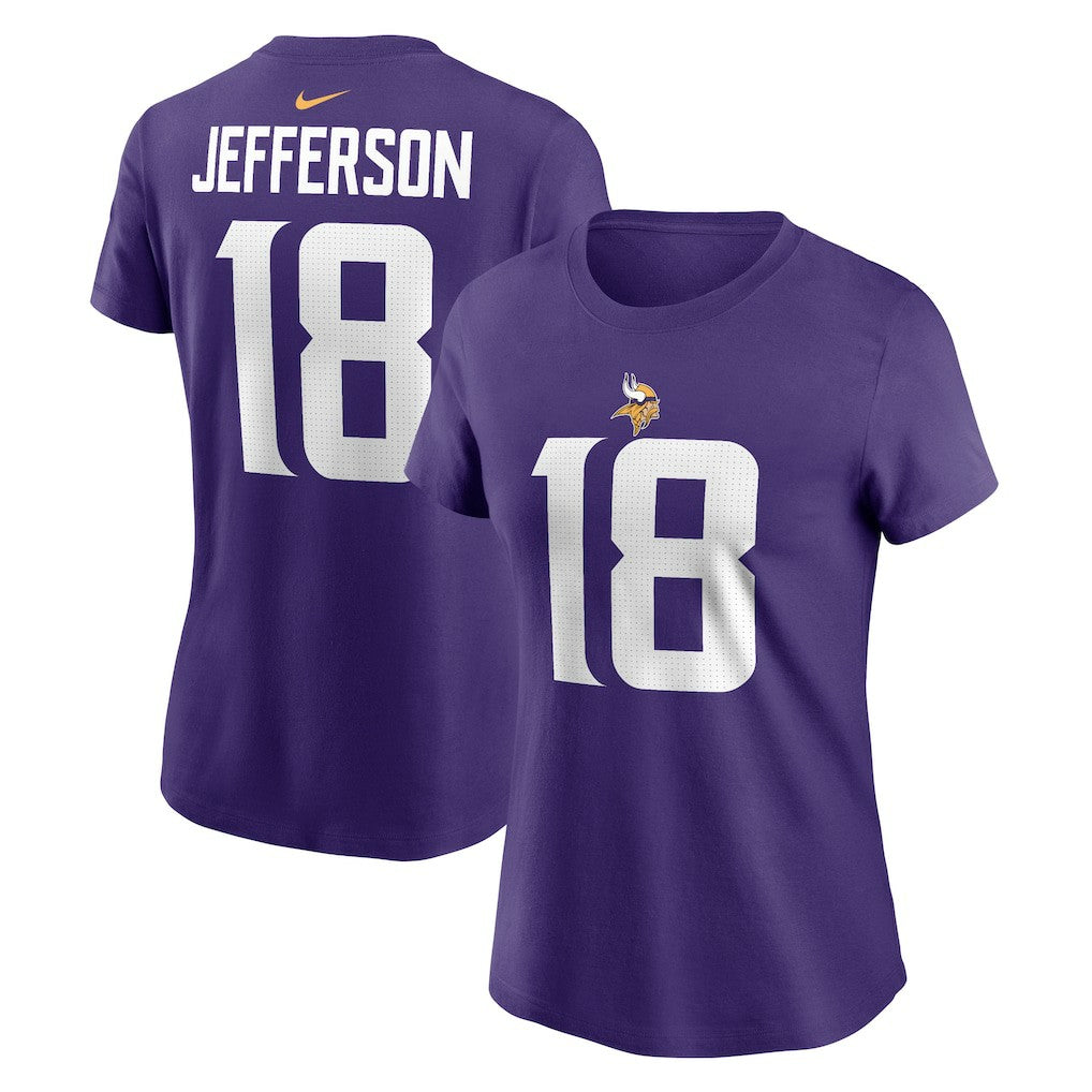 Justin Jefferson Minnesota Vikings Women's Player Name & Number T-Shirt Purple - Nike
