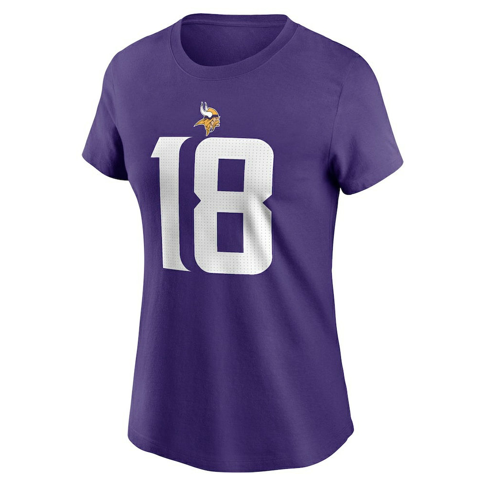 Justin Jefferson Minnesota Vikings Women's Player Name & Number T-Shirt Purple - Nike