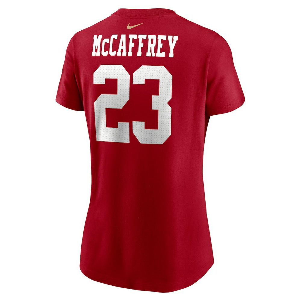 Christian McCaffrey San Francisco 49ers Women's Player Name & Number T-Shirt Scarlet - Nike