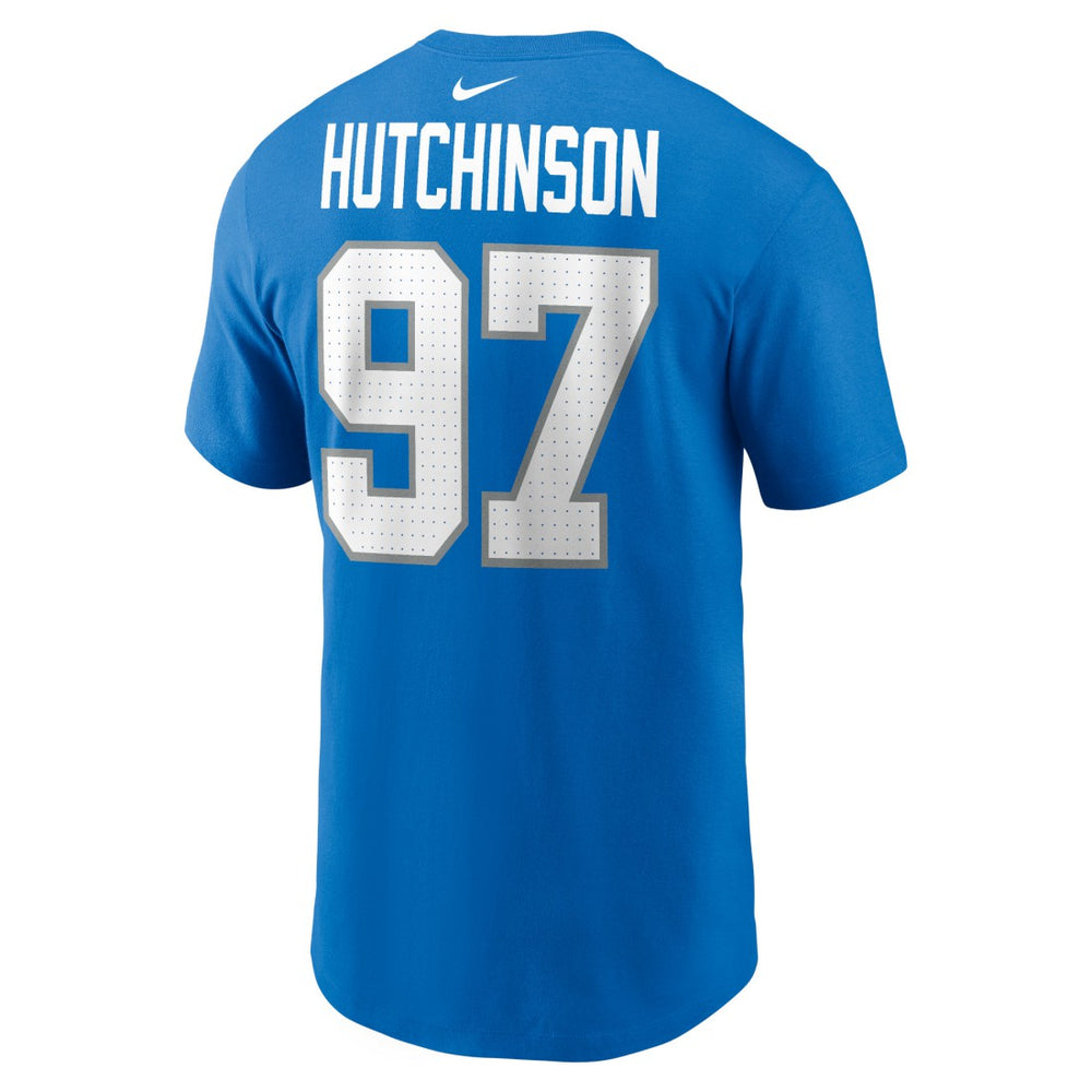 Aidan Hutchinson Detroit Lions Name & Number T-Shirt Blue - Nike