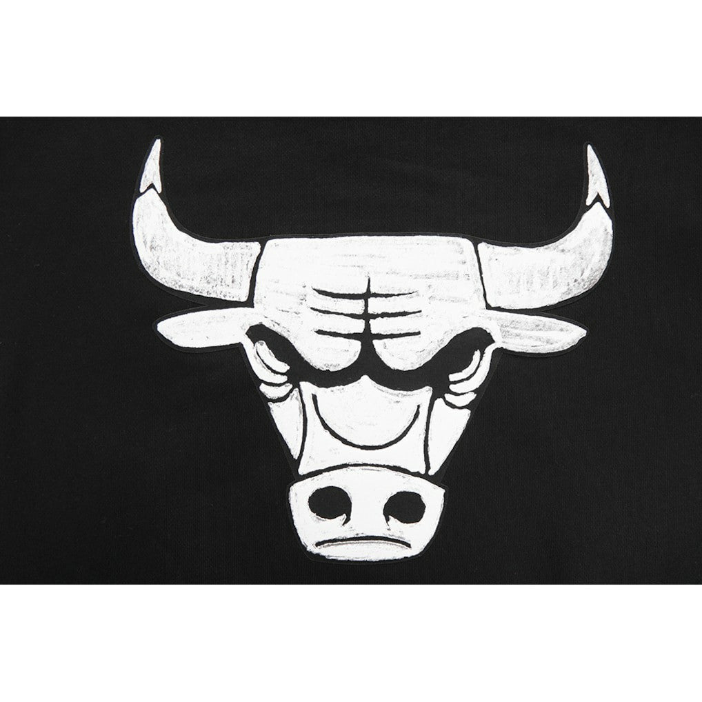 NBA - Chicago Bulls Pro Standard Women's 2023/24 City Edition Cropped Pullover Hoodie - Black