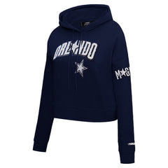 NBA - Orlando Magic Pro Standard Women's 2023/24 City Edition Cropped Pullover Hoodie - Navy