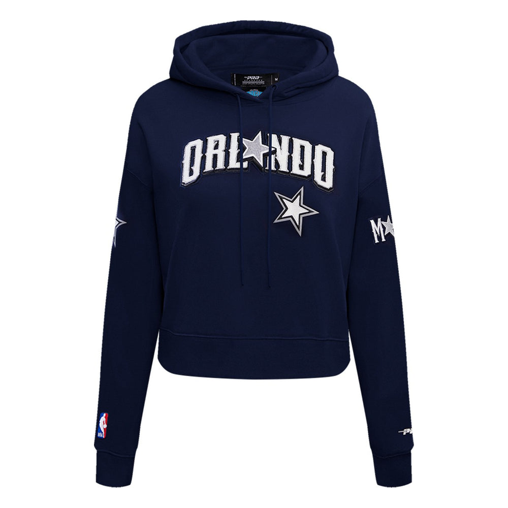 NBA - Orlando Magic Pro Standard Women's 2023/24 City Edition Cropped Pullover Hoodie - Navy