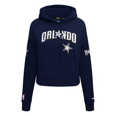 NBA - Orlando Magic Pro Standard Women's 2023/24 City Edition Cropped Pullover Hoodie - Navy