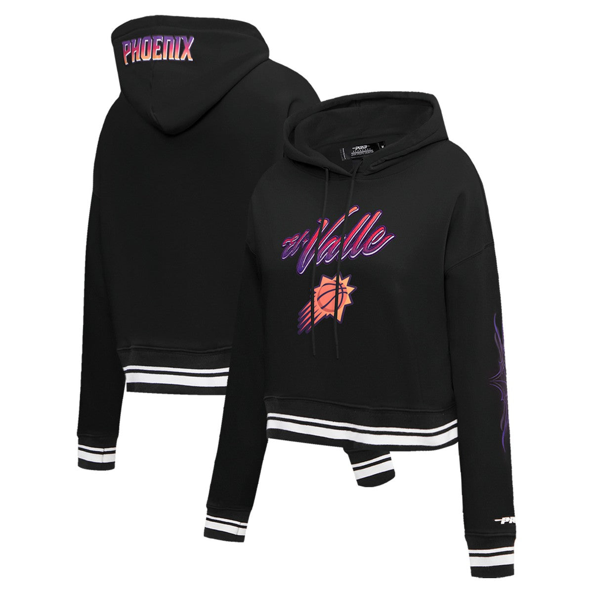 NBA - Phoenix Suns Pro Standard Women's 2023/24 City Edition Cropped Pullover Hoodie - Black