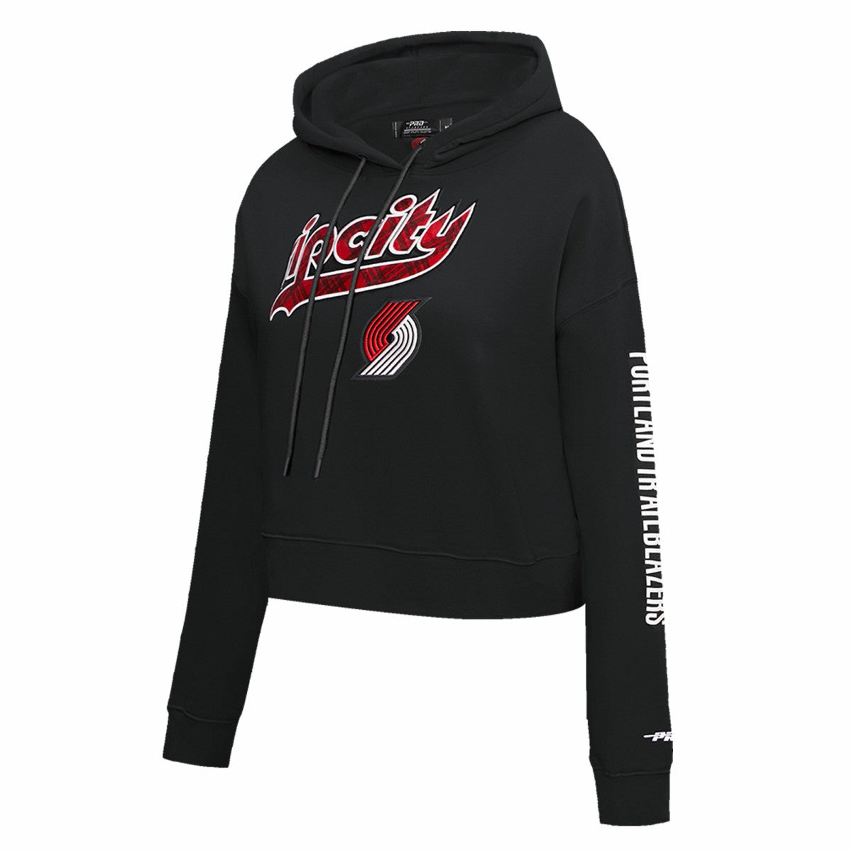 NBA - Portland Trail Blazers Pro Standard Women's 2023/24 City Edition Cropped Pullover Hoodie - Black