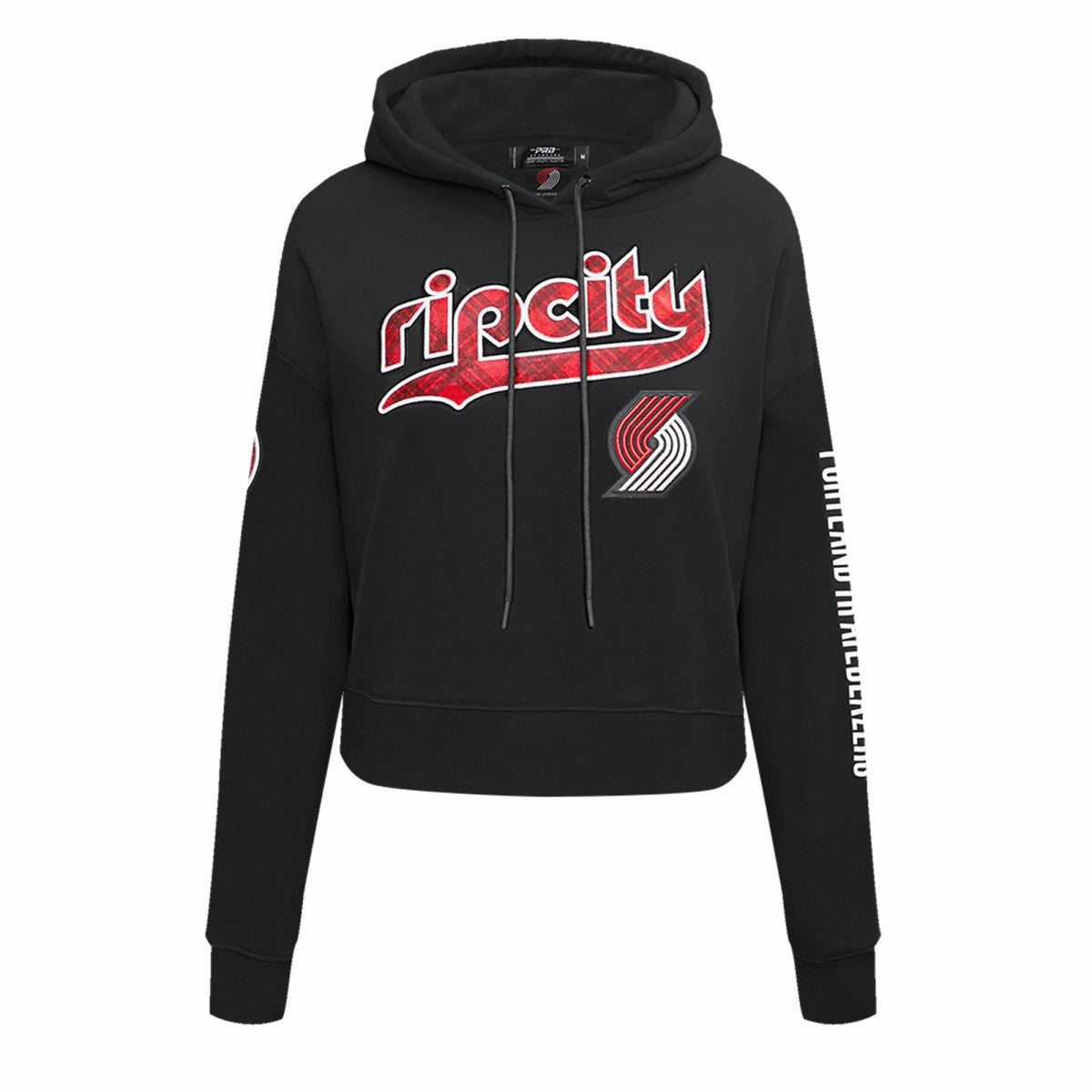 NBA - Portland Trail Blazers Pro Standard Women's 2023/24 City Edition Cropped Pullover Hoodie - Black