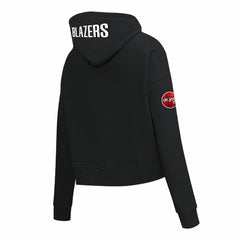 NBA - Portland Trail Blazers Pro Standard Women's 2023/24 City Edition Cropped Pullover Hoodie - Black