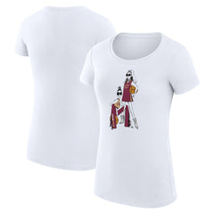 NBA - Cleveland Cavaliers G-III 4Her by Carl Banks Women's Super-Slim Fit Lightweight Basketball Girls T-Shirt - White