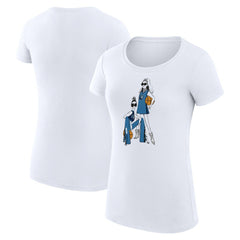 NBA - Minnesota Timberwolves G-III 4Her by Carl Banks Women's Super-Slim Fit Lightweight Basketball Girls T-Shirt - White