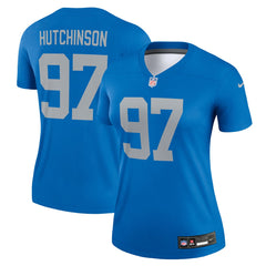 Aidan Hutchinson Detroit Lions Women's Alternate Legend Player Performance Top Blue - Nike