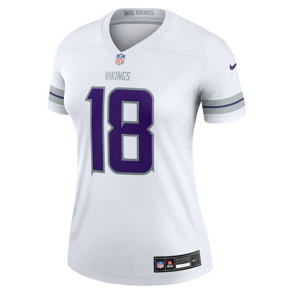 Justin Jefferson Minnesota Vikings Women's Alternate Legend Player Performance Top White - Nike