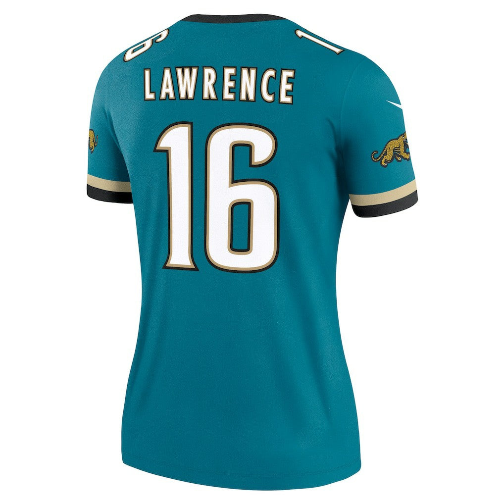 Trevor Lawrence Jacksonville Jaguars Women's Alternate Legend Player Performance Top Prowler Throwback Teal - Nike