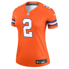 Patrick Surtain II Denver Broncos Women's Alternate Legend Player Performance Top Mile High Collection 1977 Throwback Orange - Nike
